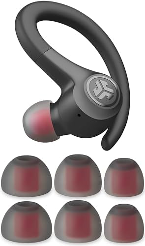 Geiomoo Silicone Eartips for JLab Go Sport+ Ear Tips, Eartips for JLab Go Air Sport Ear Tips, Replacement Earbuds Earpads (Gray,L/M/S)
