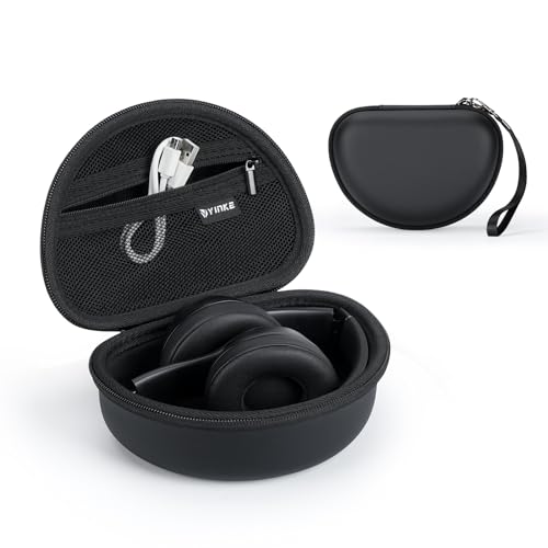 Yinke Case for Beats Solo3 /Solo 4 Wireless On-Ear Headphones, Portable Travel Hard Shell Storage Bag - color: Black