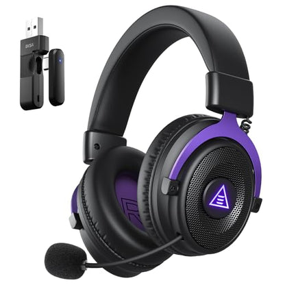 EKSA E900WT Wireless Gaming Headset with Microphone for PC Ps5 Ps4 - color: Purple