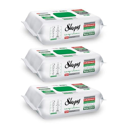 Sleepy Easy Clean XL Multi Surface Cleaning Wipes (300 Count) – Natural Vinegar & Baking Soda Formula – Jumbo 8"x8" All Purpose Wet Wipes for Kitchen, Bathroom, Glass & Electronics – No Streak - size: 1 Count (Pack of 300)
