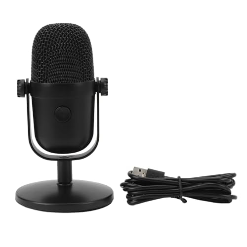 USB Microphone, Plug and Play Noise Cancelling Podcast Microphone, Streaming with RGB Lighting Quick Mute for Laptop Studio Recording Streaming Videos