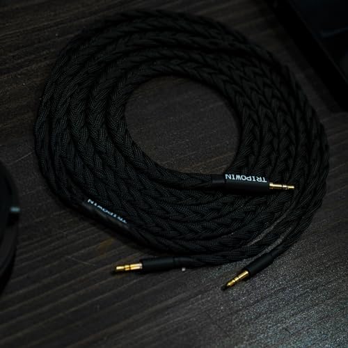 Linsoul Tripowin GranVia Upgraded OFC Headphone Replacement Cable - color: Black, size: 2m