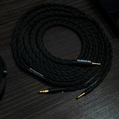 Linsoul Tripowin GranVia Upgraded OFC Headphone Replacement Cable - color: Black, size: 2m