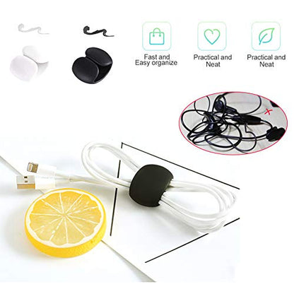 36 PCS Cable Protectors for iPhone iPad Charger End Cord Savers with 2 Desk Cable Clips, VIWIEU Spiral USB Wire Protector for Headphone MacBook Laptop Earphone Cell Phone Cute Cable Wrap Accessories