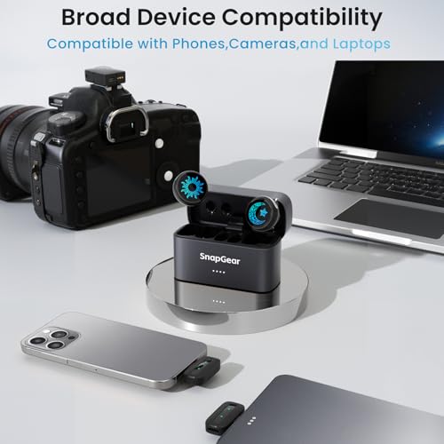 M2 (2TX + Charging Case), Magnetic Wireless Lavalier Microphone - style: M2