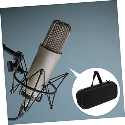 Toddmomy Portable Microphone Case Drop Resistant Storage Bag for Wired and Mics Small Large Capacity Padded Organizer for Digital Devices Mic Storage Pouch for Travel and Home Use