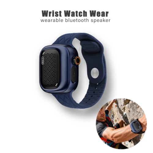 SBUSFGT Wearable Bluetooth Speaker, 43g Mini Clip-On Bluetooth Speaker, 3 Wearable Ways, 20H Playtime Dustproof Multi Pairing Stereo Speaker for Hiking, Swimming, Shower, Outdoor Activities(Blue) - color: Blue