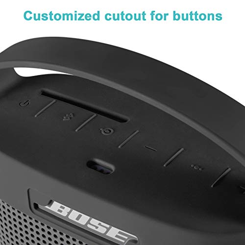 Protective Silicone Stand Up Case with Handle Compatible with Bose SoundLink Color Speaker II（Dark Gray - color: Dark Gray