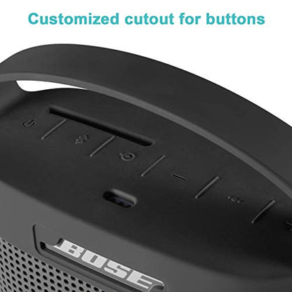 Protective Silicone Stand Up Case with Handle Compatible with Bose SoundLink Color Speaker II（Dark Gray - color: Dark Gray