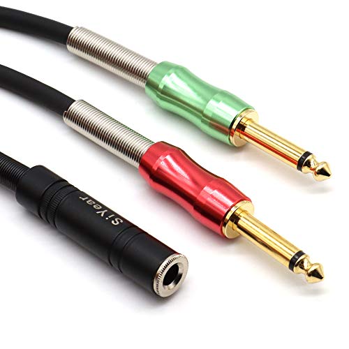 1/4" Stereo to Dual 1/4" Mono Insert Cable, 6.35mm (Quarter inch Female TRS to Dual 1/4 Inch Male Y Splitter Breakout Cable Patch Cord (50CM) - color: 6.35-2X6.35-50cm