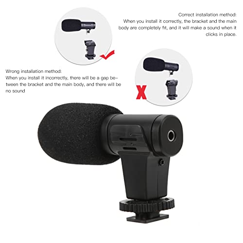 VBESTLIFE Universal 3.5mm Mobile Phone & Camcorder Camera Video Mic for Live Conference & Vlog