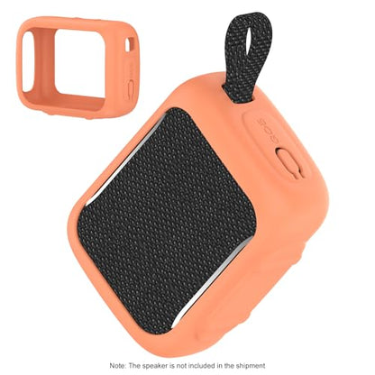 Anti-Collision Silicone Cover Waterproof Soft Anti-Drop Protective Case Anti-Scratch Shell for GO5 Portable Bluetooth Speaker Shockproof Protective Sleeve - color: Orange