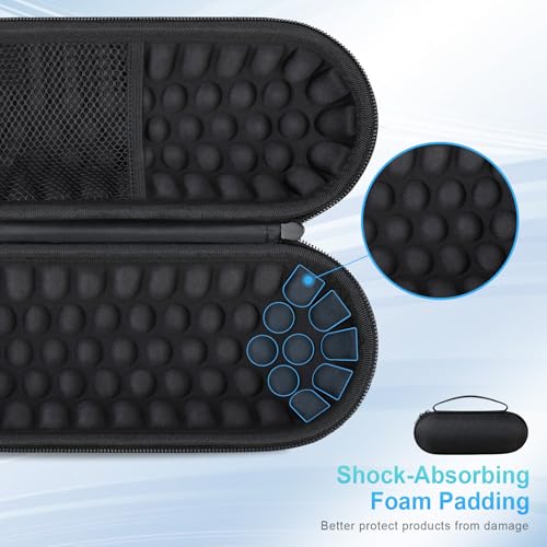 BOVKE Beats Pill 2024 휴대용 블루투스 스피커용 휴대용 케이스, 폼 패딩 및 메시 포켓이 있는 여행용 보호 케이스, 새로운 Beats 알약 액세서리용, 블랙 - color: AA_블랙