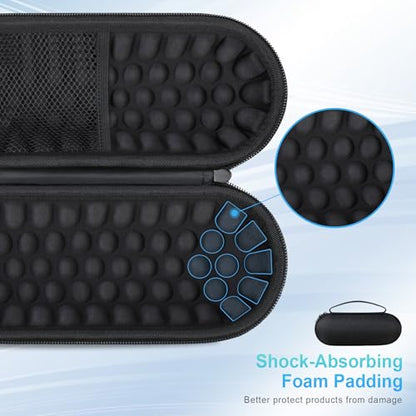 BOVKE Beats Pill 2024 휴대용 블루투스 스피커용 휴대용 케이스, 폼 패딩 및 메시 포켓이 있는 여행용 보호 케이스, 새로운 Beats 알약 액세서리용, 블랙 - color: AA_블랙
