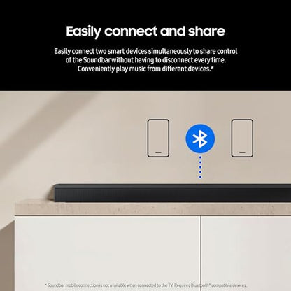 Samsung HW-B750D/ZA 5.1 ch Soundbar w/ Dolby Audio, Surround Sound expansion, Bass Boost, Adaptive Sound, DTS Virtual:X, Wireless Subwoofer, 2024 - style: HW-B750D
