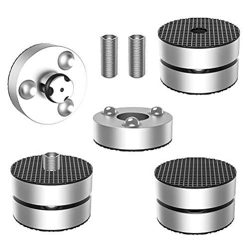 Audiocrast 4X HiFi Speaker Spike Pad Isolation Feet Stand Feet 40X23MM Shock Absorber with Stainless Steel Ball for Audio Speaker Subwoofer CD DVD Amplifier Turntable DAC