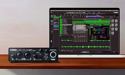 Yamaha 2-in/2-out USB-C Audio/MIDI Interface with 32-bit/192kHz Support, 2 combo Inputs, DSP-Powered Mixing/Effects, Steinberg Software Suite, Black URX22C - color: Black, style: URX22C