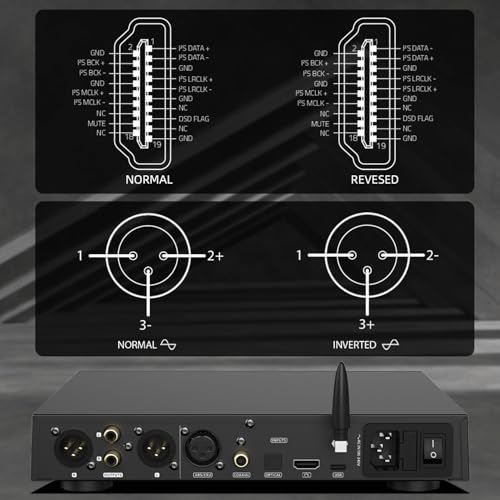 SMSL DL400 Audio Decoder Headphone Amplifier 6.35mm+4.4mm Headphone Output XLR Balanced+RCA Output I²S Audio Interface True Balanced Headphone Amplifier 8 Filters