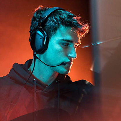 V-Moda BoomPro Microphone | for Gaming & Communication | Wired - 3.5 mm Jack | Flexible Boom | Clip-on Controller with Mute Button & Volume Wheel | Black - style: Boom Mic