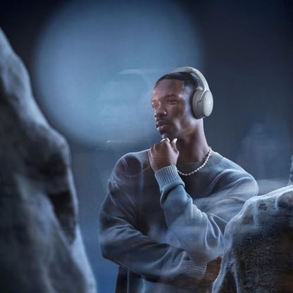 Bose QuietComfort Headphones Bundle with Fast Charger - Wireless Bluetooth Over-Ear Noise Cancelling Headphones with Mic, USB-C Charging, Deep Bass, Up to 24 Hours Playtime (Moonlight Grey) - color: Moonlight Grey