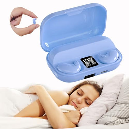 Xmenha Sleep Hidden Wireless Bluetooth Invisible Earbuds for Sleeping Tiny Earbuds for Side Sleepers - color: Blue