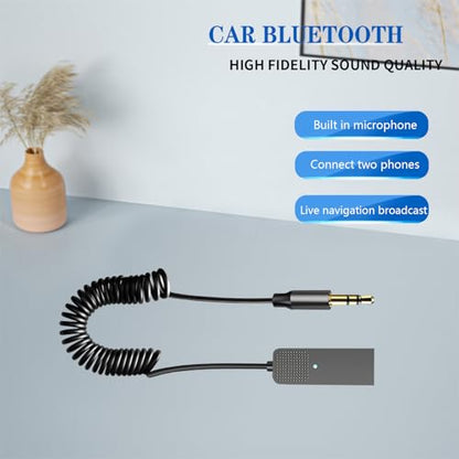 Aux Bluetooth Adapter 5.3 with Built-in Microphone Receiver ﻿ - size: T07