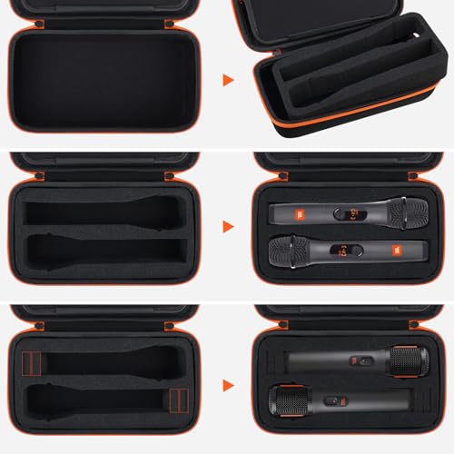 Canboc Microphone Case for JBL Wireless Two Microphone System, Black