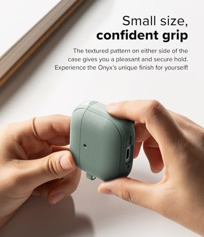 Ringke Onyx Magnetic for AirPods 4 Case [Compatible with MagSafe] Oil & Dirt Resistant Feels Good in The Hand Non-Slip Lightweight Cover with Carabiner - Sage Green - color: Sage Green, size: AirPods 4