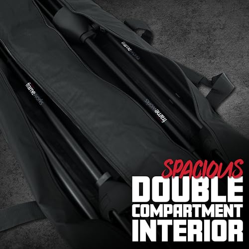 Gator Cases Dual Compartment Stand Carry Bag with 50" Interior; Holds Speaker, Microphone or Lighting Stands (GPA-SPKSTDBG-50DLX) - size: 50" Long - Dual Compartment