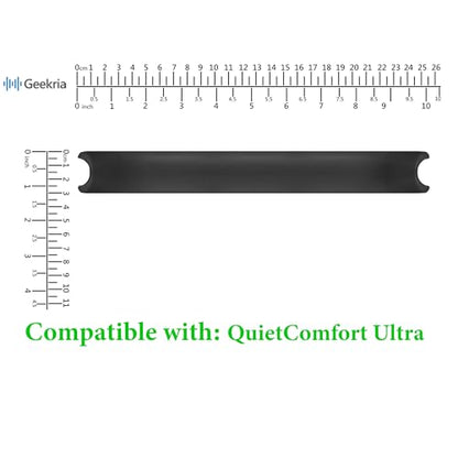 Geekria Protein Leather Headband Pad Compatible with Bose QuietComfort Ultra Headphones, Replacement Band Repair Part (Black) - color: Black