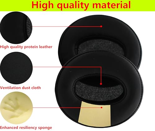 Replacement Ear Pads Compatible with Sennheiser HD4.50 Black | for Sennheiser HD4.50BT/HD4.50BTNC/HD4.50SE/HD4.40/HD4.30G/HD4.20S/HD458BT/HD450/HD450BT/HD400S/HD350BT headphones - color: Black
