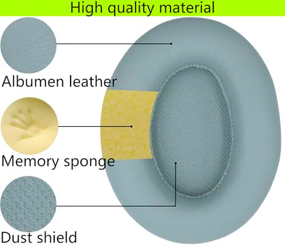 Replacement Ear Pads Compatible with Srhythm Version NC35 Mint Green | Also suitable for Srhythm version NC25 Headphone Memory foam/protein leather ear pads and earmuffs - color: Mint Green