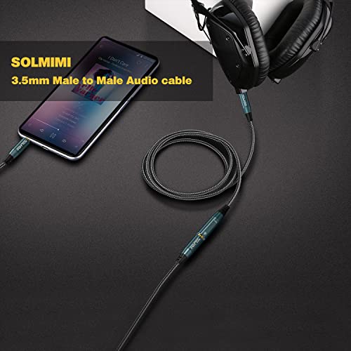 3.5mm Male to Male Stereo Audio Cable (4 Feet/1.2m) Strong Nylon Braided TRS Stereo Hi-Fi Sound AUX Cord for Car, Headphones, Speakers, Smartphones, Home Stereos - Green - size: 4 FT