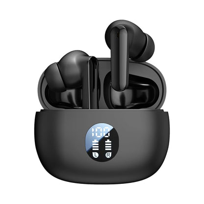 Wireless Earbuds, Bluetooth 5.4 Headphones Stereo Bass with Noise Cancelling Mic, Playtime in Ear Ear Buds with LED Power Display Charging Case, IPX7 Waterproof , for Sports Work Gaming (black) - color: Black