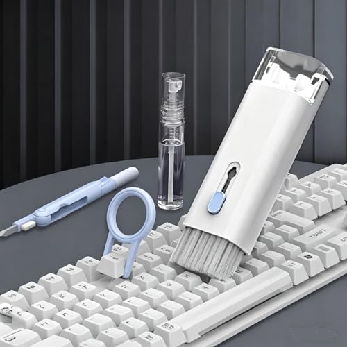Multifunctional Cleaning Kit with Keycap Puller, Dust Removal Brush for Earbuds Headphones,Keyboards, Laptops and Electronics