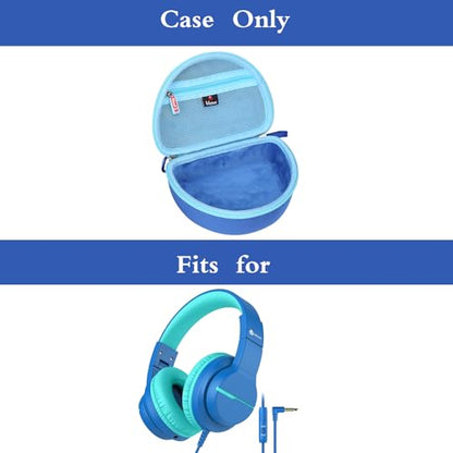Kids Headphones Case Suitable for iClever HS19 / BTH12 / Candy Bila/MIDOLA MD-B01 / noot Products/EarFun/IMYB Foldable Kids Headphones (Blue)