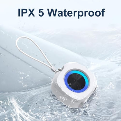Bluetooth Speaker Portable Media Players Clear Loud Stereo Sound Deep Bass Wireless Speaker With Lights TWS IPX5 Waterproof Small Speakers Long Playtime for Home/Party/Outdoor/Beach Electronic Gadgets - color: Silver
