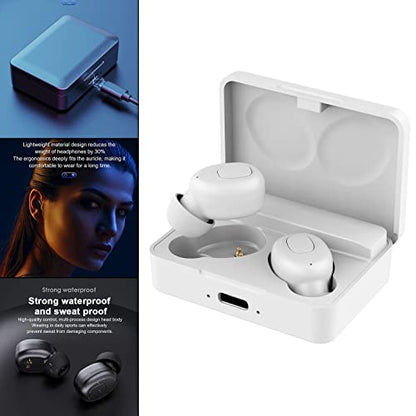 Wireless 5.0 in-Ear Gaming Earbuds Low Latency Gaming Earphones Headset Touch Control W/Mic Waterproof - Black 56X40X20Mm//56 * 40 * 20Mm (White 56 * 40 * 20Mm) - color: White