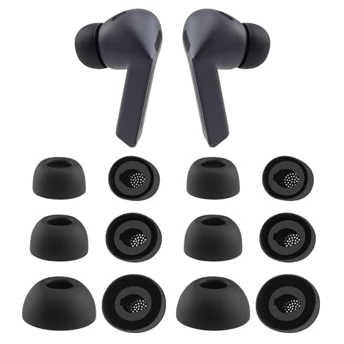Replacement Ear Tips for Samsung Galaxy Buds 3 FE (2025) Earbuds | 6 Pairs (Black, Assorted S/M/L), Silicone Ear Tips, Not for Galaxy Buds 3 Pro
