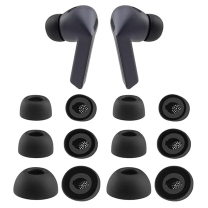 Replacement Ear Tips for Samsung Galaxy Buds 3 FE (2025) Earbuds | 6 Pairs (Black, Assorted S/M/L), Silicone Ear Tips, Not for Galaxy Buds 3 Pro