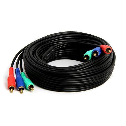 3-RCA Male to 3RCA Male RGB Component Video Cable For HDTV - 25 Feet