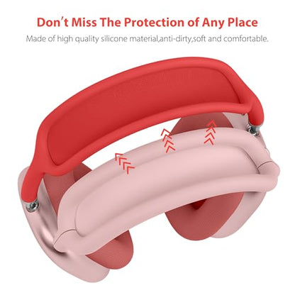 Case Cover for AirPods Max Headphone,Glitter Shell Pattern TPU Ear Cup Case,Silicone Ear Pad/Headband Protective Cover Accessories Compatible with Apple AirPods Max(2024/2020),Glitter Pink Seashell - color: Glitter Pink Seashell