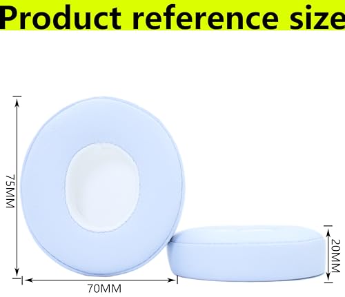 Replacement Ear Pads Compatible with Beats Solo 3.0 Wireless White | for Beats Solo2 wired headphones Memory Foam/Protein Leather Earpads Earmuffs(Not for Studio headphones) - color: White