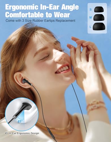 Wired Earbuds USB C for Samsung S26/S25/S24, USBC Headphones Wired Ear Buds | 2 Pack, HiFi Stereo, Clear Mic, Noise Cancelling, Black. for iPhone 16/15 - color: USB C-Black