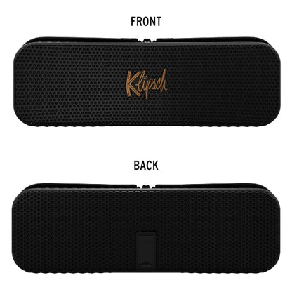 The Klipsch Detroit Portable Bluetooth Speaker with Dual 1" tweeters and 3" woofers, IP67 dust and Waterproof Rating, 20 Hours of Playtime for a Premium Live Concert Experience