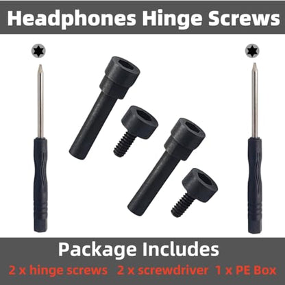 Hinge Screws Replacement for Bose QuietComfort 35 II, QC35, QC45, QC45 SE, QC25 Headphones - Fix Loose Broken Headband Swivel with Tools, 2-Pack