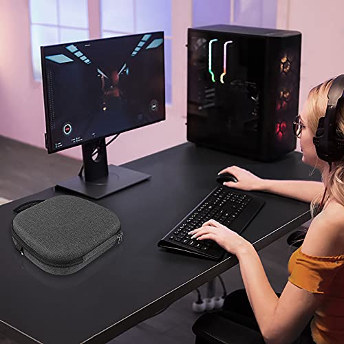 Geekria Shield Headphones Case Compatible with HyperX Cloud Stinger S, Cloud Flight Gaming and More, Replacement Hard Shell Travel Carrying Bag with Cable Storage (Dark Grey)