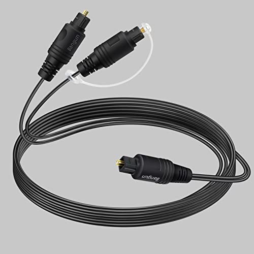 1x2 Digital Audio Splitter Cable, Toslink Digital Fiber Optic Audio Splitter 1 Male Input 2 Male Output (for Home Theatre, Xbox, PS5/PS4), 10ft - size: 10ft, style: optical splitter cable
