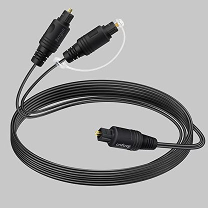 1x2 Digital Audio Splitter Cable, Toslink Digital Fiber Optic Audio Splitter 1 Male Input 2 Male Output (for Home Theatre, Xbox, PS5/PS4), 10ft - size: 10ft, style: optical splitter cable
