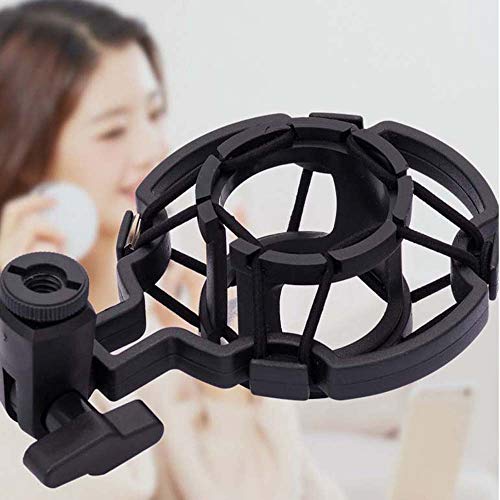 Universal Microphone Shock Mount, Mic Clip Holder for Diameter 47mm-53mm Mic Anti Vibration Adjustable High Isolation Shock Mount